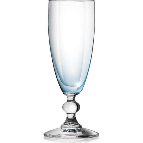 Set VAP Flûte, Verre, Bleu, 17,5cl, 6 Pièces