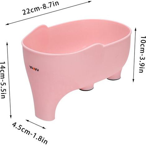 Panier égouttoir Yanyu Kitchen Elephant, passoire d'évier, panier à restes, panier à linge, rose (1/4)