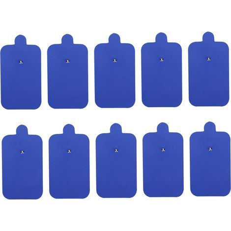 10 selbstklebende, hautverträgliche TENS-Elektroden, Elektrostimulationspflaster, blau, 10er-Packung (1/5)