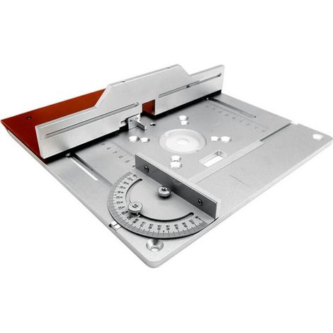 RHG Ensemble de 3 Routeur Table Insert Plaque Alliage D'aluminium Bois Fraisage Flip Board Coupe Machine Gravure Outil Auxiliaire Bancs De Travail Du Bois (Argent, Ensemble de 3)