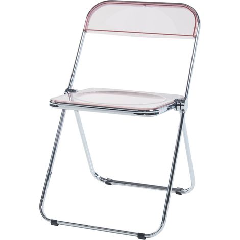 Juego de 2 sillas plegables de exterior para jardín camping y terraza 74 x 46 x 47 cm rosa transparente 030009646 (1/5)