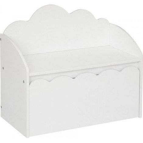 Banc & Coffre de Rangement Douceur 60cm Blanc (1/2)