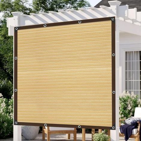 Voile ombrage de jardin, avec œillets, protection solaire, filet d'ombrage, pour balcon, serre, plantes, terrasse, clapier, piscine, brise-vue, coupe-vent (1/5)