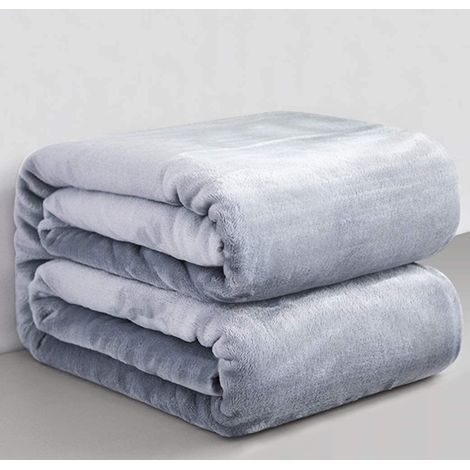 Manta gris acogedora de 150x200 cm, manta de forro polar extrasuave y cálida, manta para sofá/sillón, manta/colcha de microfibra mullida.