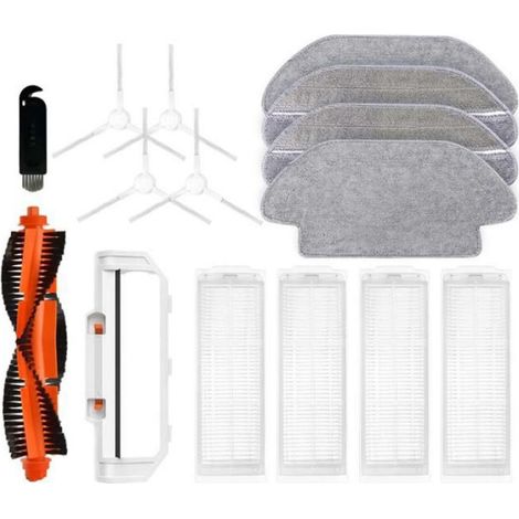 Kit Pièces Détachées Robot Aspirateur EVERYBOT 3I - Brosse Principale - Brosse Latérale - Filtre Hepa - Chiffon Vadrouille - 13 Pièces (1/5)