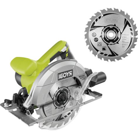 Confezione RYOBI Sega circolare RCS1400-G - 1400W - 66mm - lama CSB190A1 - 190mm - 24 denti
