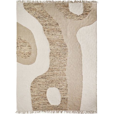 Tapis Kali Marron Classique en Laine Douce - Marron sable aux nuances naturelles (1/5)