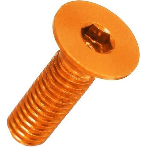 7075 Aluminium Alloy Countersunk Head Hex Socket Screws Model Hexagon Bolts M3x6/8/10/12/14/16mm M314mm  Orange (1/5)