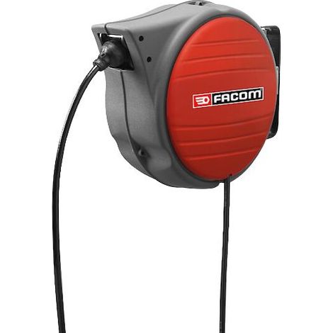 Facom – Enrouleur pneumatique 15m – Tuyau 10mm – Raccord NPT 3/8' – Pour chantiers humides et espaces confinés