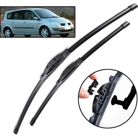Lot de 2 Balais d'essuie-glace avant pour Renault Scénic II Grand Scenic MK2 2003 - 11-2004 (1/4)