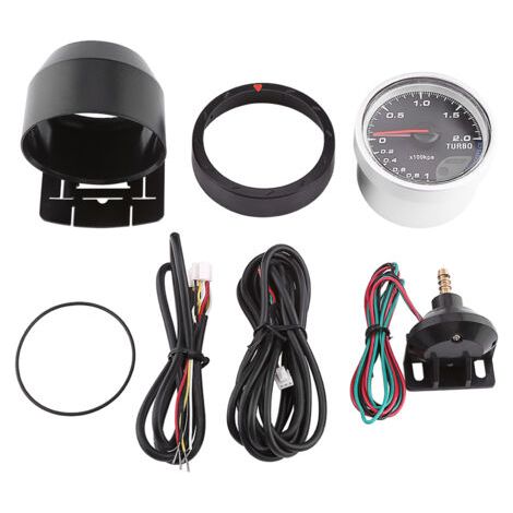 Kit de manomètre de suralimentation avec cadran portable en verre et acier inoxydable pour la course (1/5)