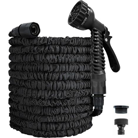 Tuyau Arrosage 30 m, Tuyau d'arrosage pour jardin 30 m,extensible Darrosage flexible pour maison, pelouse, voiture avec 8 fonctions d'arrosage professionnel (1/5)
