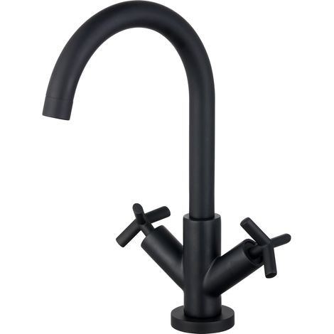 Essebagno Essekross Miscelatore per lavello nero opaco