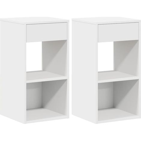 Maison Exclusive - Comodini con Cassetto 2 pz Bianc35x34x66,5 cm