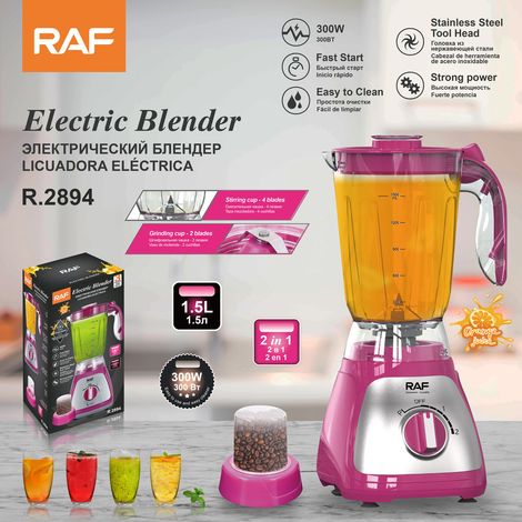 Blender aux normes européennes - Blender haute vitesse 1,5 L - Extracteur de jus 2 en 1 pour fruits et légumes - Extracteur de jus domestique - Petit extracteur de jus (1/5)