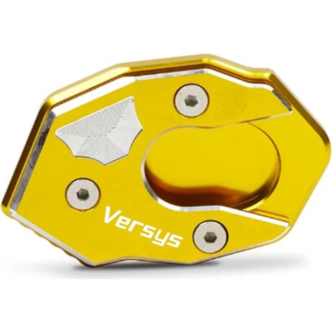 (Jaune) Compatible avec KAWASAKI VERSYS300, Versys X250 et VERSYS1000 : rallonge de béquille latérale pour moto (maxpower). (1/4)