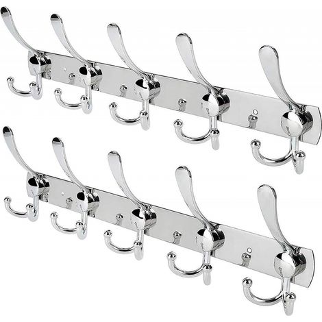 2 Porte-Manteaux Aluminium pour Salle Bain (1/5)