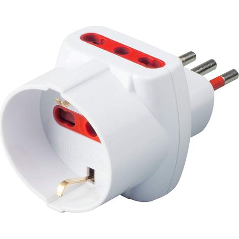 1PZ ADATTATORE TRIPLO CON PROTEZIONE SOVRACCARICO 78045 T (1/4)
