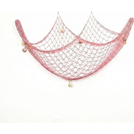 Fischernetz, 150 x 200 cm, Baumwolle, Wanddekoration, maritimer Stil, für Zuhause, Party (1/5)