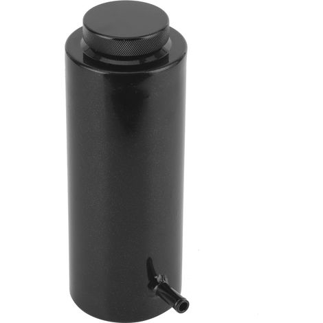 Universeller 800ml/27oz Aluminium-Öl- und Kühlmittel-Auffangbehälter, Schwarz, 3x7,5in Überlaufbehälter für Kühler (1/5)