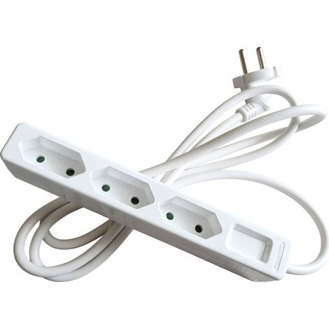 3-fach Euro-Steckdosenleiste 1,4m 230V Berührungsschutz IP20 (1/2)