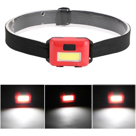 Lampe frontale COB à piles, portable, LED, étanche, pour l'extérieur, bandeau, lampe frontale légère, chapeau.