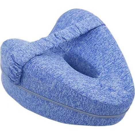 Leg pillow, ergonomic knee support during sleep, memory foam pillow with strap for side sleepers, leg support pillow (1/4)
