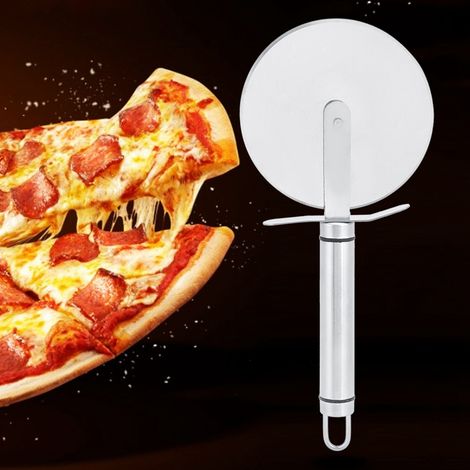 Roulette à pizza en acier inoxydable, lame de découpe pour pâtisserie et crêpes (1/5)