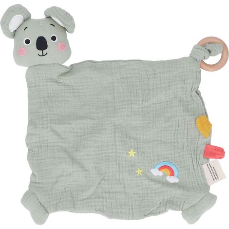 Adorable couverture bébé koala : peluche douce et serviette pour l'éveil des tout-petits