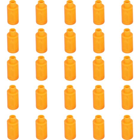 Plastic Pneumatic Muffler Air Line Flow Control Exhaust Silencer Compressor Fitting Orange25Pcs PSL‑04