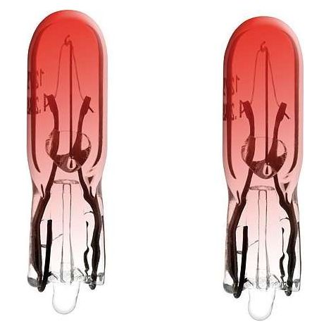 2x ampoule 12V 1,2W T5 W2x4,6D rouge wedge voiture tracteur remorque moto universel