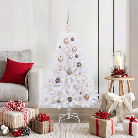 Sapin de Noël artificiel Blanc 68 x 68 x 120 cm PVC et métal