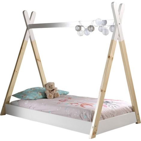 Lit enfant tipi 90x200 - bois pin massif (1/5)