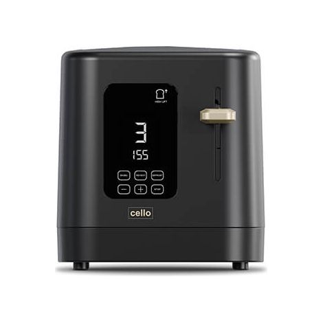 Cello Digital 2 Slice Toaster with One Touch Ghost Panel, Toast Timer and Bagel