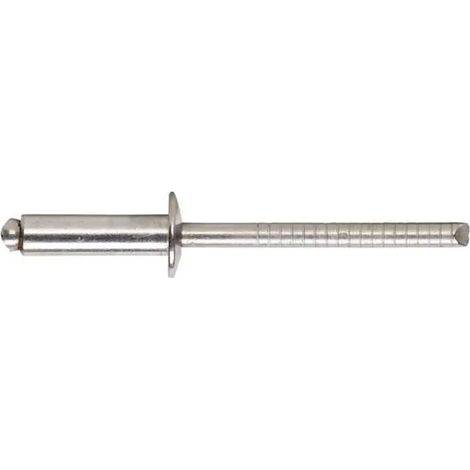 Rivets aveugles à tête plate, Ø 4 mm, en aluminium/acier inoxydable, longueur 10 mm rivets à tête ronde plate pour acier inoxydable, 100 pièces (1/2)