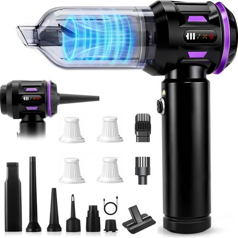 Aspirateur Voiture, Aspirateur à Main sans Fil 4 en 1, 25000 Pa (1/5)