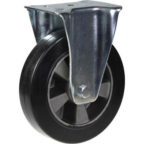 Wheels - 200 mm - Rubber - Fixed - Capacity 450 kg