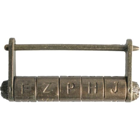 Verrouillage de Mot Passe Bronze Texte Code Combinaison Serrure Imitation Cuivre Ancien Cadenas Chinois Pour Antique Boîte en Bois Boîte Bijoux Armoires Artisanat Décoration (1/5)