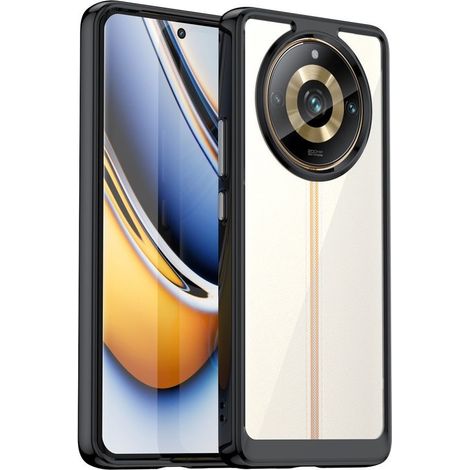 Custodia ibrida Fusion per Realme 11 Pro 5G / 11 Pro+ 5G, trasparente / nera (1/5)