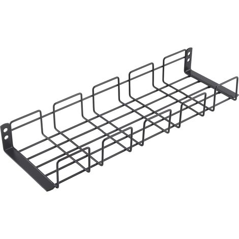 Support de câbles sous table, panier suspendu et gouttière de rangement pour câbles (1/5)
