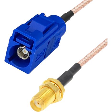 Pigtail fakra C-Buchse / SMA-Buchse RG316 50cm
