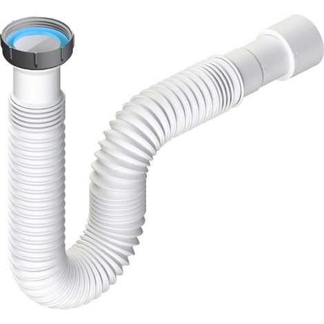 Flexibler Ablaufschlauch mit 1"1/2 Anschluss und Ø40 und Ø50 mm Auslässen L.B. PLAST D222-M weiß