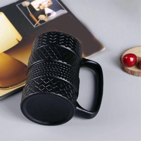 Funny Ceramic Tire Mugs 500ML Capacity Coffee Mug Breakfast Cereal-- (1/5)