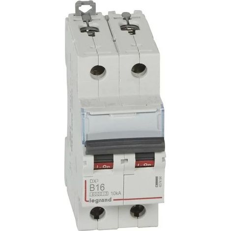 Legrand 407494 Interruttore automatico dx≥ 6000 - vite/vite - 2P 230/400V 16A 10kA - curva B - partenza protezione
