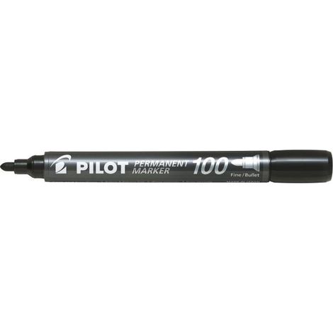 Pilot Permanent Marker 100 evidenziatore 1 pz Punta sottile Nero (1/3)