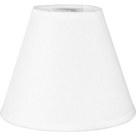 Abat-jour - Rond - Blanc - Pour lampe - Base 10 cm - Pince ampoule