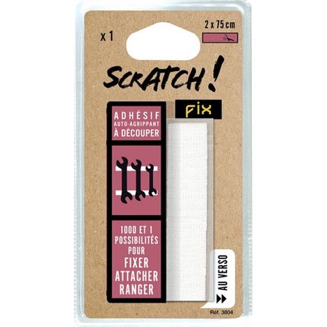 SCRATCH FIX - Bande adhésive scratch blanche 2 x750mm (1/3)
