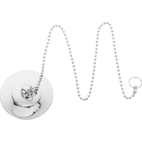 Bonde de baignoire, inox, pour salle de bain et remplacement (1/5)