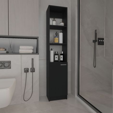 Etagère Home en mélaminé avec meuble bas et 3 étagères extérieures (1/5)