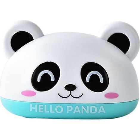 Boîte à savon panda mignonne avec couvercle et plateau de rangement pour savon, idéale pour la salle de bain ou le comptoir. Cleani E7CB